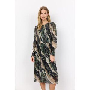 NWT SOYA CONCEPT Alda Forest Green Marble Dress